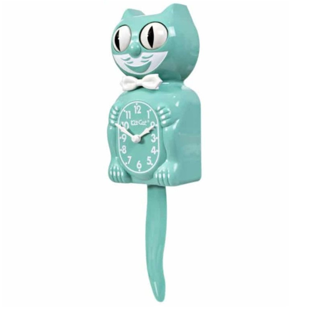 RETIRED Full Sized Ocean Waves Green Kit Kat Cat Klock Clock - Picture 3 of 4